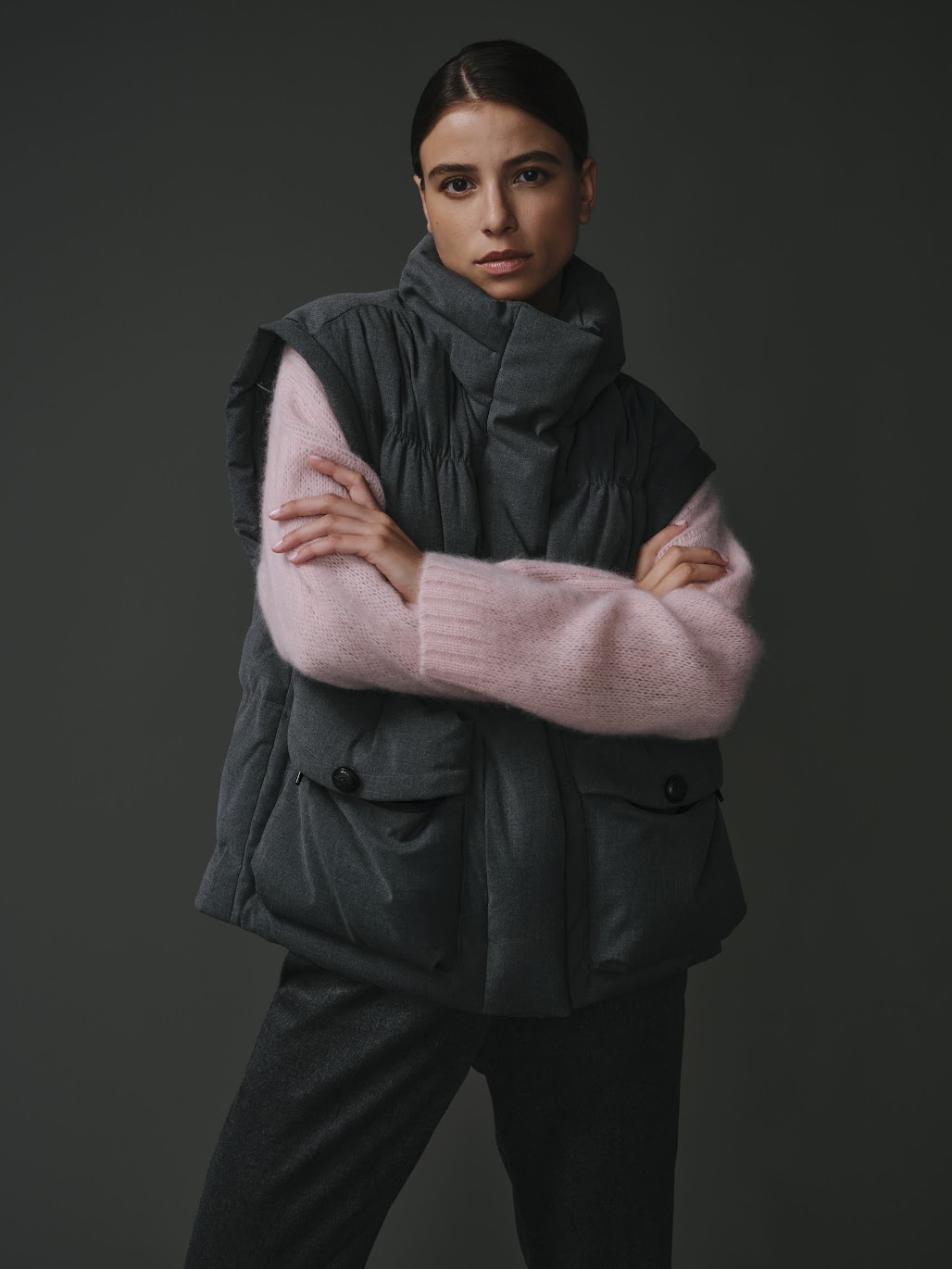 Gilet doudoune pour femme, en polyester et viscose, léger et élégant.
