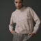 Pull écru en 100% laine, confortable et élégant pour femme.