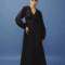 Robe femme bleue marine en lin, coupe fluide et légère.